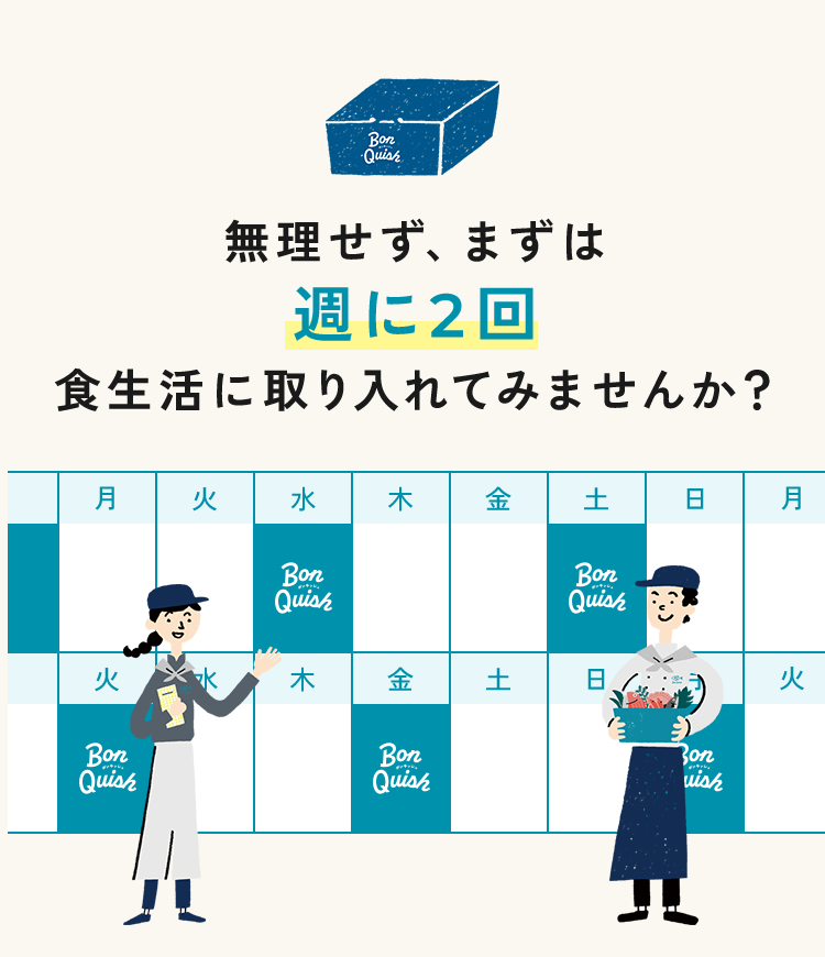 無理せず、まずは週に2回食生活に取り入れてみませんか?