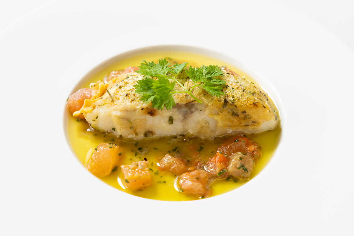 三陸産 さくら真鱈の香草パン粉焼き ピストーソース