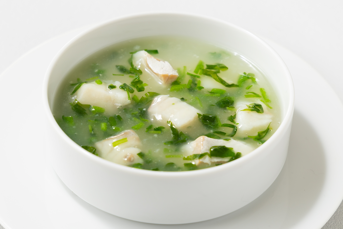 三陸産 さくら真鱈とクレソンの上海式とろみスープ