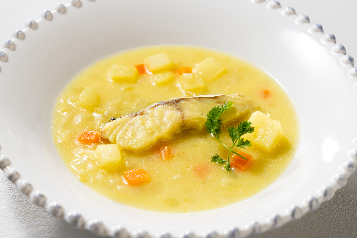 三陸産 さくら真鱈のサフランスープ